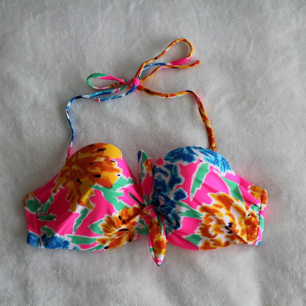 Aerie Floral Bikini Top w/ removable strap
